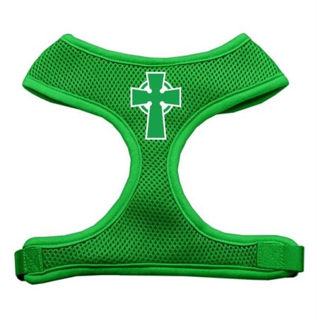 UNCONDITIONAL LOVE Celtic Cross Screen Print Soft Mesh Harness Emerald Green Small UN819546